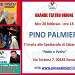 Pino Palmieri - Invito Evento Teatro Orione - Mercoledì 20 feb.
